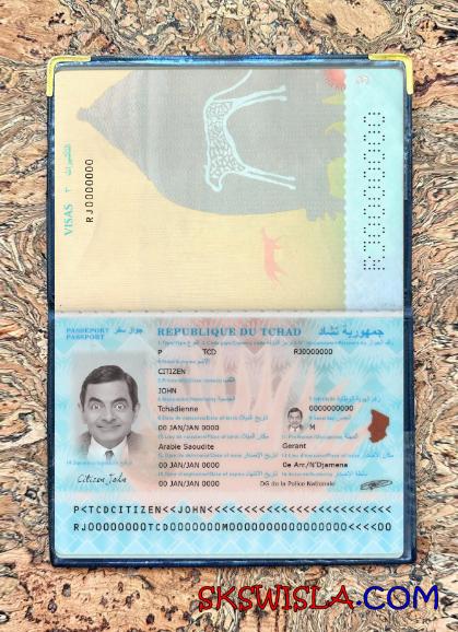 Czad paszport nowy 2021-obecnie fotowygląd, skan i fotorealistyczny snapshot, 2 w 1